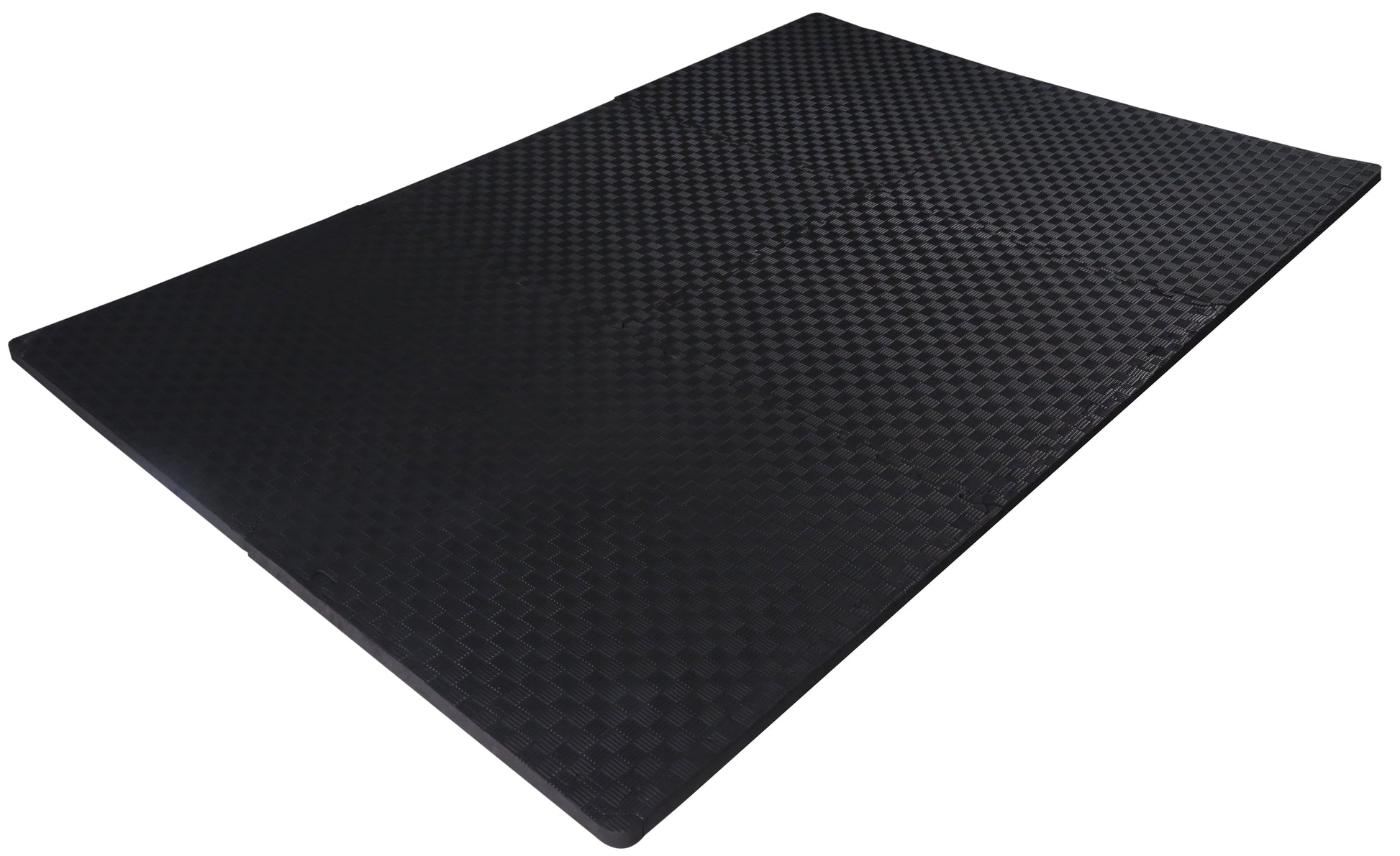 Fitness Interlocking Exercise Floor Mat, 24 Square Feet, Black