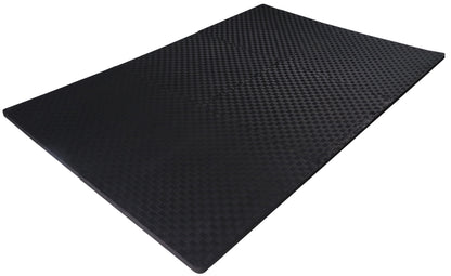 Fitness Interlocking Exercise Floor Mat, 24 Square Feet, Black