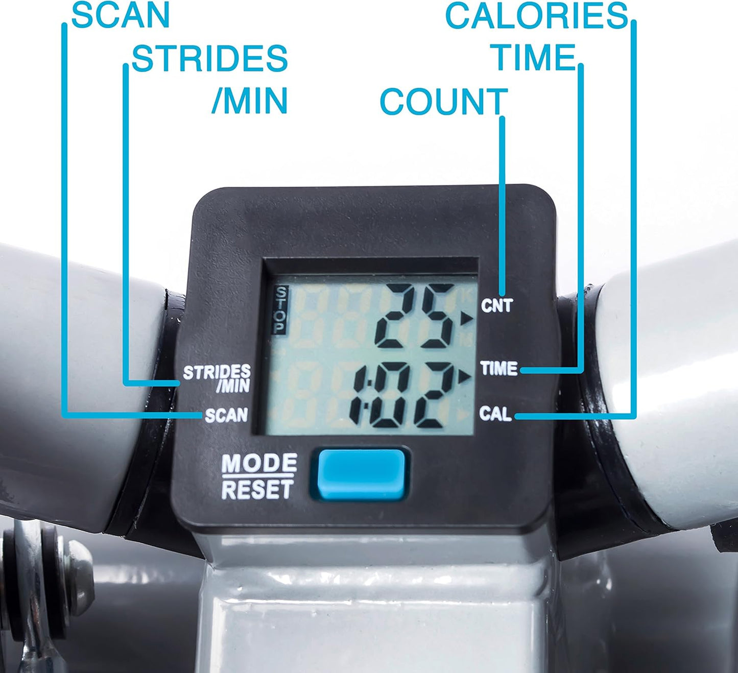 Mini Stepper Steppers for Exercise at Home Stair Step Cardio Thigh Master Workout Equipment Fitness Pedal Exerciser Non-Slip Pedals with Resistance Bands LCD Digital Monitor Climber