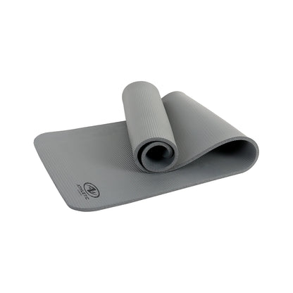 (3 Pack)  12Mm Fitness Mat, NBR Foam Gray Color, with Carry Strap, Size: 72Inx23.5Inx12Mm