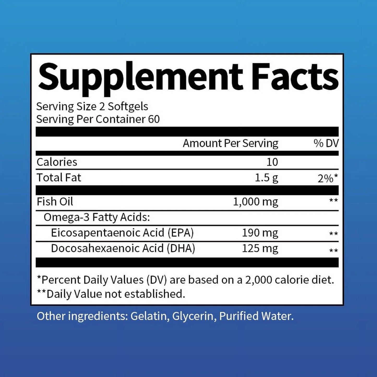 (3 Pack)Fish Oil Omega 3 Supplements - Supports Heart Health, 1000 Mg Fish Oil, Omega-3, EPA&DHA,120 Softgels