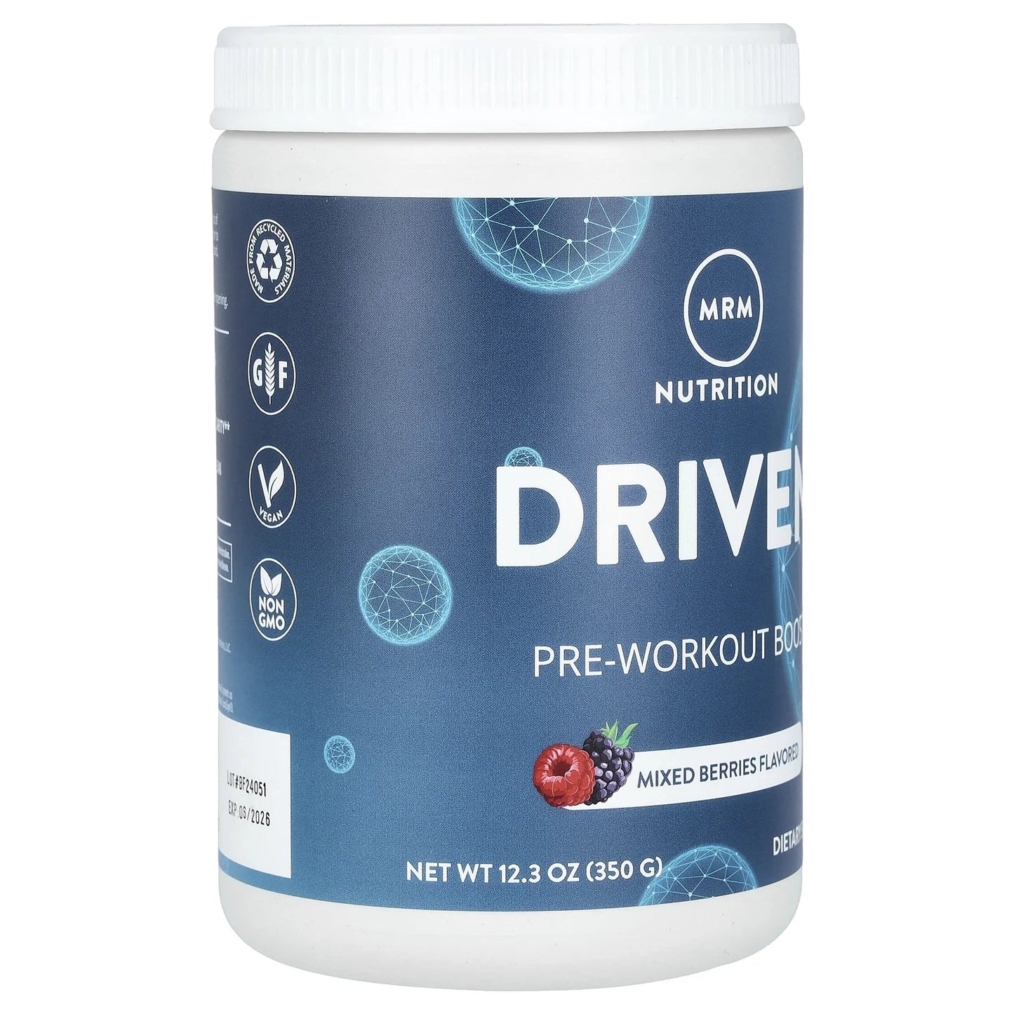 Driven, Pre Workout Powder, Mixed Berries, 29 ServingsDriven, Pre Workout Powder, Mixed Berries, 29 Servings