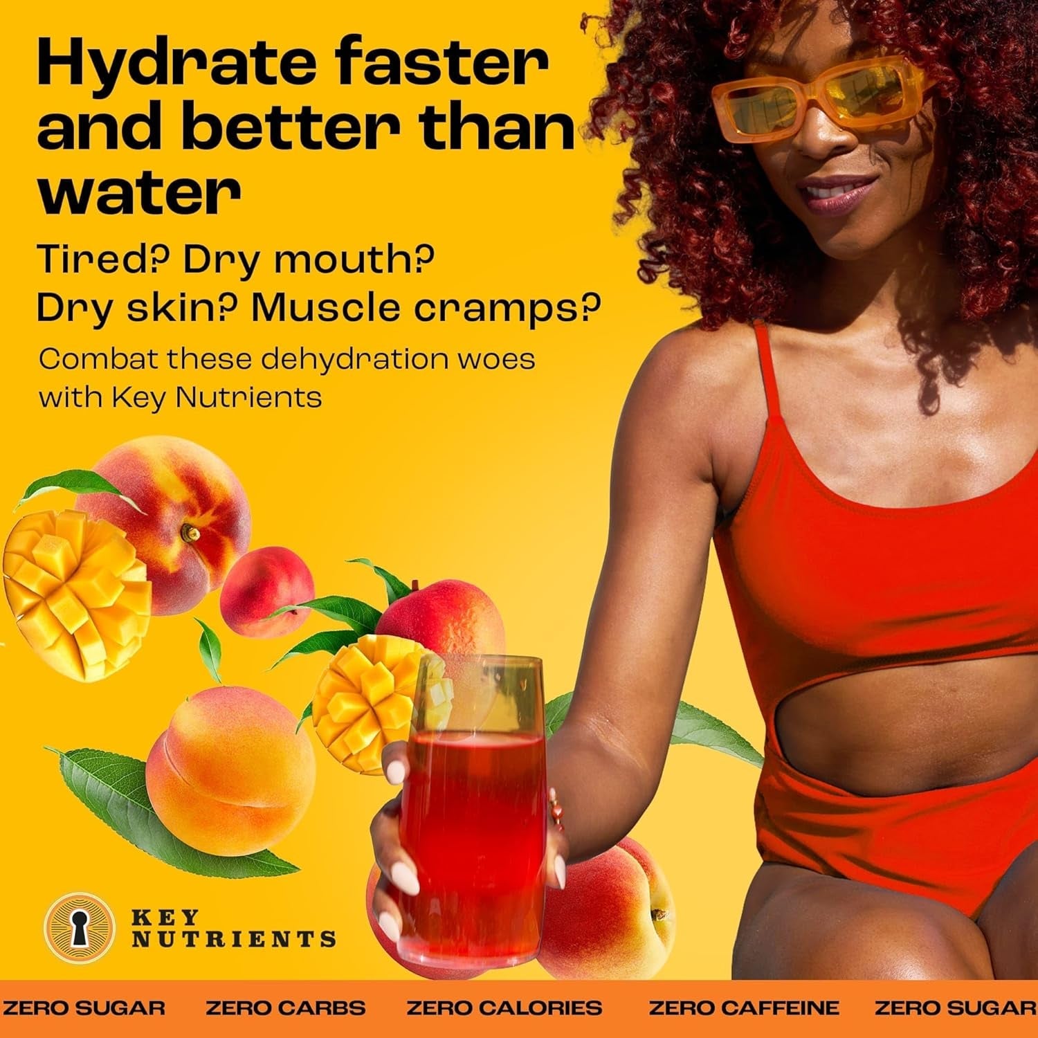 Electrolytes Powder Packets - Tropical Peach Mango 20 Pack Hydration Packets - Travel Hydration Powder - No Sugar, No Calories, Gluten Free - Made in USAElectrolytes Powder Packets - Tropical Peach Mango 20 Pack Hydration Packets - Travel Hydration Powder - No Sugar, No Calories, Gluten Free - Made in USA