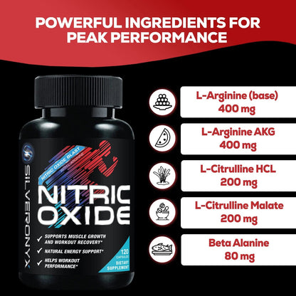 Extra Strength Nitric Oxide Supplement 3X Strength L Arginine, Citrulline Malate, AAKG, Beta Alanine - Premium Muscle Supporting Nitric Booster - Natural Energy & Heart Health Support - 120 CapsulesExtra Strength Nitric Oxide Supplement 3X Strength L Arginine, Citrulline Malate, AAKG, Beta Alanine - Premium Muscle Supporting Nitric Booster - Natural Energy & Heart Health Support - 120 Capsules