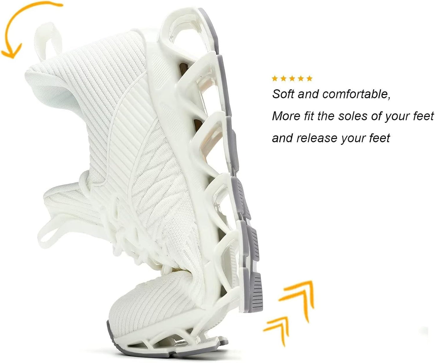 Womens Slip-Ins Running Shoes Blade Tennis Walking Sneakers Comfortable Fashion Non Slip Work Sport Shoes Gym Trainers