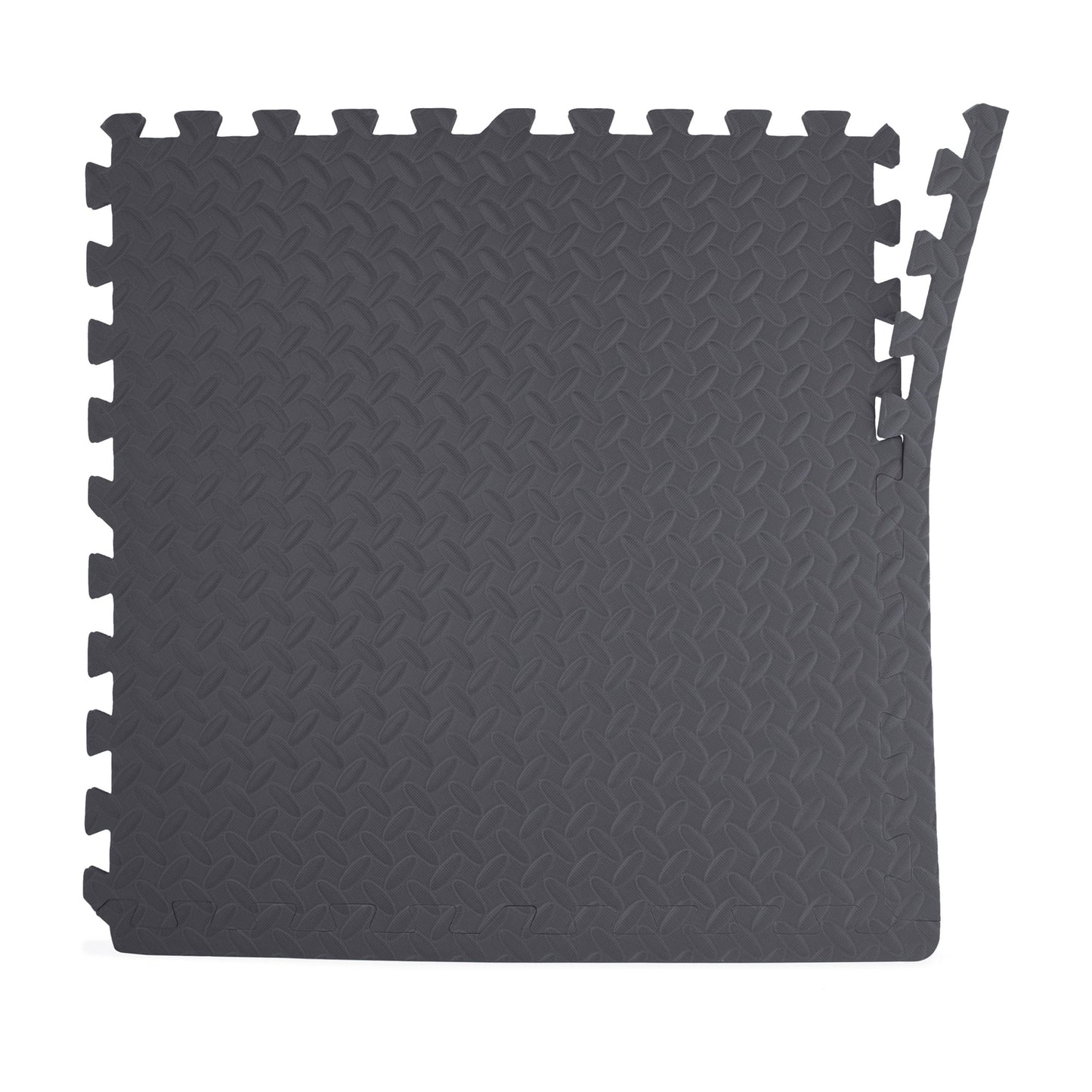 (2 Pack)  22.3" X 22.3" Gray Foam Interlocking Floor Mats, 6 Piece