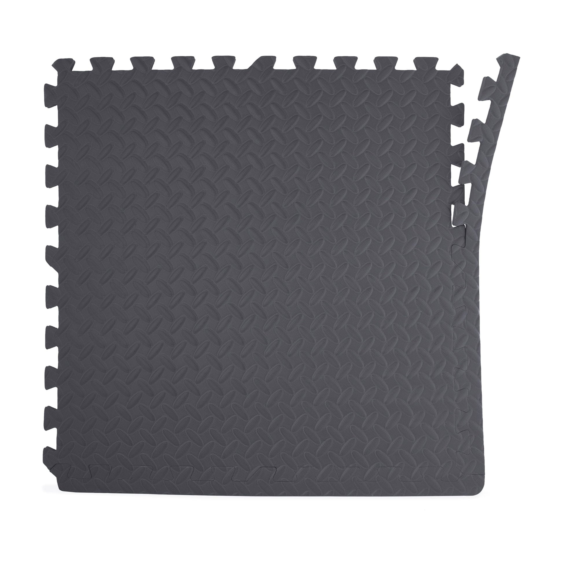 (2 Pack)  22.3" X 22.3" Gray Foam Interlocking Floor Mats, 6 Piece