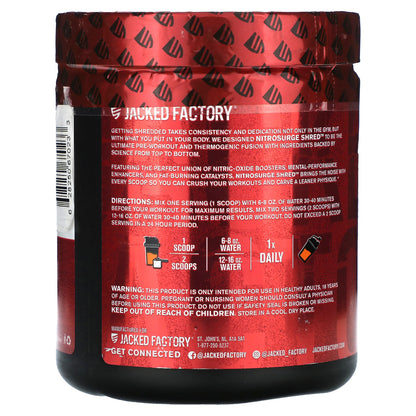 Nitro Surge, Shred Thermogenic Pre-Workout, Orange Pineapple, 7.4 Oz (210 G)