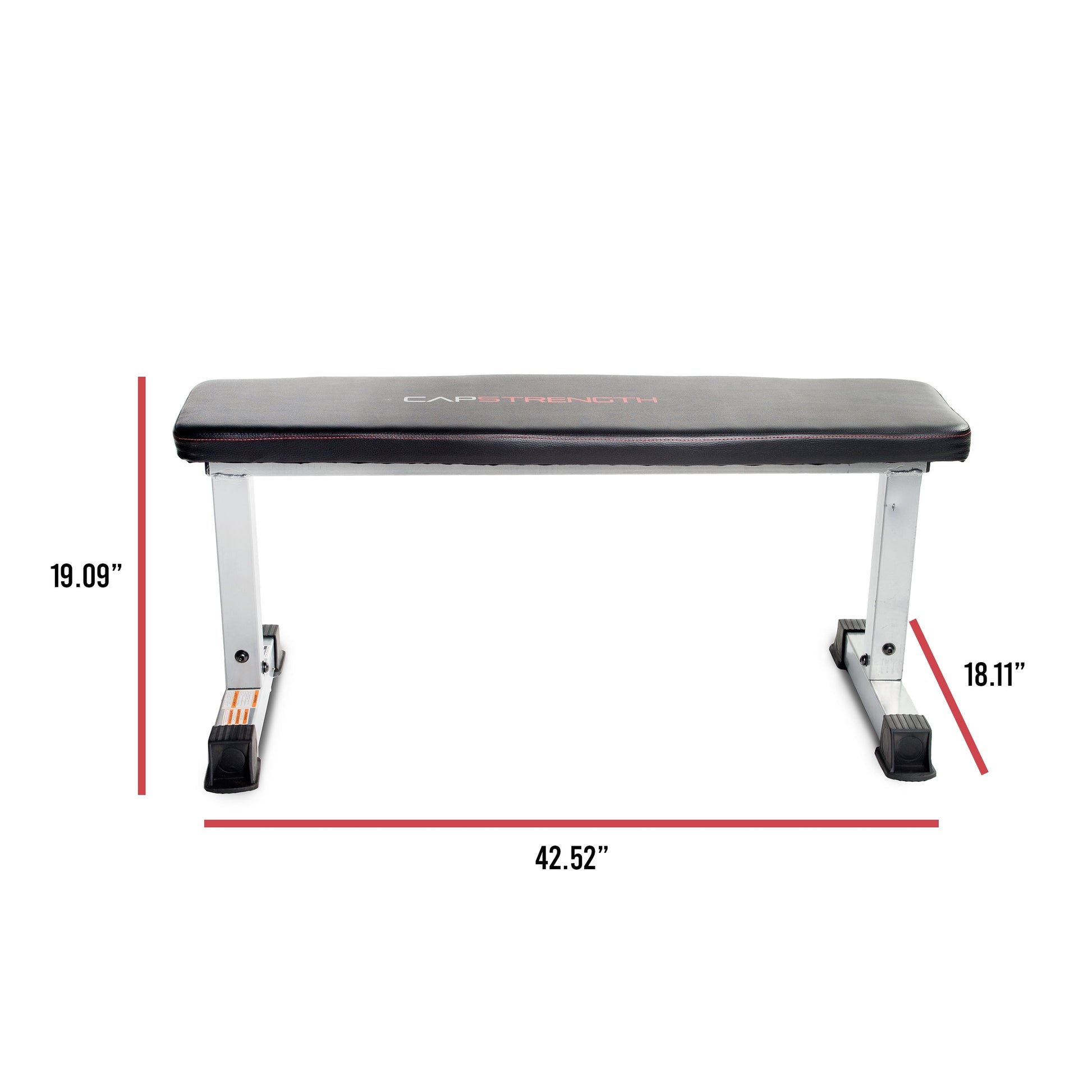 Strength Flat Utility Weight Bench (600 Lb Weight acity), Red