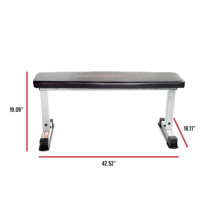 Strength Flat Utility Weight Bench (600 Lb Weight acity), Red