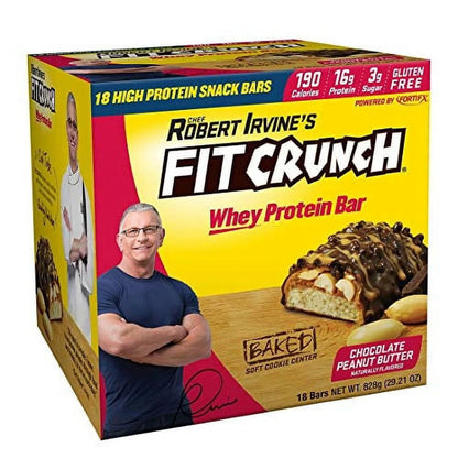 Fit Crunch Chef Robert Irvine S Whey Protein Bars 18 Count Chocolate Peanut ButterFit Crunch Chef Robert Irvine S Whey Protein Bars 18 Count Chocolate Peanut Butter