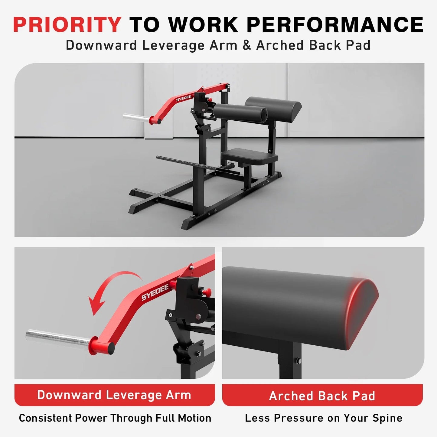 Hip Thrust Machine, Plate - Loaded Glute Bridge Machine with Blanced Hip Pad, Butt Exercise Workout Equipment with 3 Adjustable Height PositionsHip Thrust Machine, Plate - Loaded Glute Bridge Machine with Blanced Hip Pad, Butt Exercise Workout Equipment with 3 Adjustable Height Positions