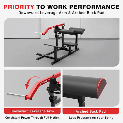 Hip Thrust Machine, Plate - Loaded Glute Bridge Machine with Blanced Hip Pad, Butt Exercise Workout Equipment with 3 Adjustable Height PositionsHip Thrust Machine, Plate - Loaded Glute Bridge Machine with Blanced Hip Pad, Butt Exercise Workout Equipment with 3 Adjustable Height Positions