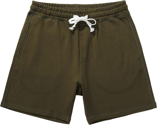 Mens Athletic Workout Shorts 5.5" Cotton Casual Shorts Elastic Waist Joggers Sports Sweat ShortsMens Athletic Workout Shorts 5.5" Cotton Casual Shorts Elastic Waist Joggers Sports Sweat Shorts