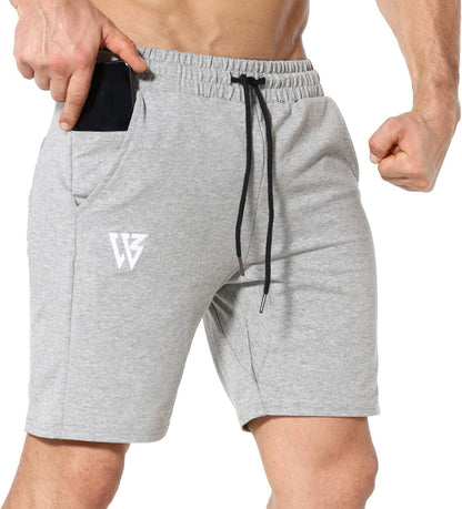 Mens Gym Running Shorts, Workout Athletic Bodybuilding Fitness Shorts with Zip PocketsMens Gym Running Shorts, Workout Athletic Bodybuilding Fitness Shorts with Zip Pockets