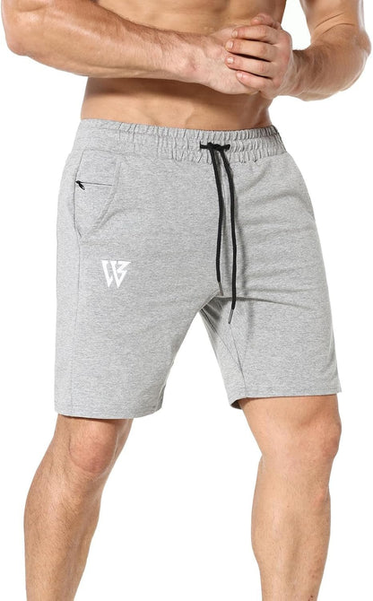 Mens Gym Running Shorts, Workout Athletic Bodybuilding Fitness Shorts with Zip PocketsMens Gym Running Shorts, Workout Athletic Bodybuilding Fitness Shorts with Zip Pockets