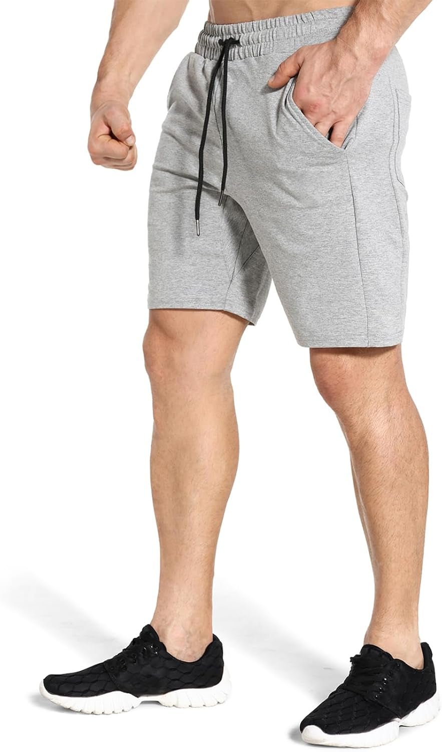 Mens Gym Running Shorts, Workout Athletic Bodybuilding Fitness Shorts with Zip PocketsMens Gym Running Shorts, Workout Athletic Bodybuilding Fitness Shorts with Zip Pockets