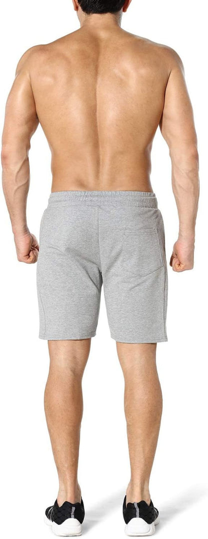 Mens Gym Running Shorts, Workout Athletic Bodybuilding Fitness Shorts with Zip PocketsMens Gym Running Shorts, Workout Athletic Bodybuilding Fitness Shorts with Zip Pockets