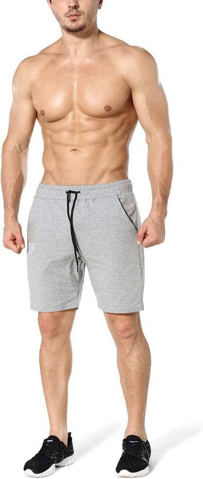 Mens Gym Running Shorts, Workout Athletic Bodybuilding Fitness Shorts with Zip PocketsMens Gym Running Shorts, Workout Athletic Bodybuilding Fitness Shorts with Zip Pockets