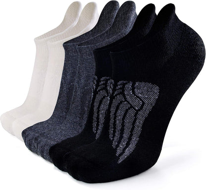 Merino Wool Compression Support Ankle Running Hiking Socks for Men Women, Soft Thick Cushion Tab Socks 3/6 PairsMerino Wool Compression Support Ankle Running Hiking Socks for Men Women, Soft Thick Cushion Tab Socks 3/6 Pairs