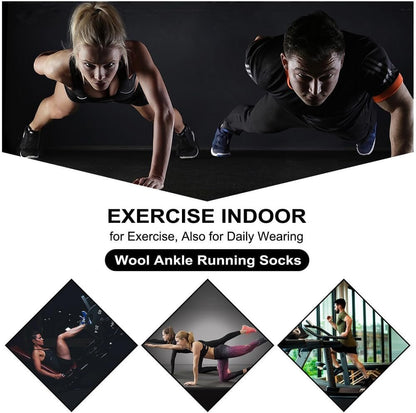 Merino Wool Compression Support Ankle Running Hiking Socks for Men Women, Soft Thick Cushion Tab Socks 3/6 PairsMerino Wool Compression Support Ankle Running Hiking Socks for Men Women, Soft Thick Cushion Tab Socks 3/6 Pairs