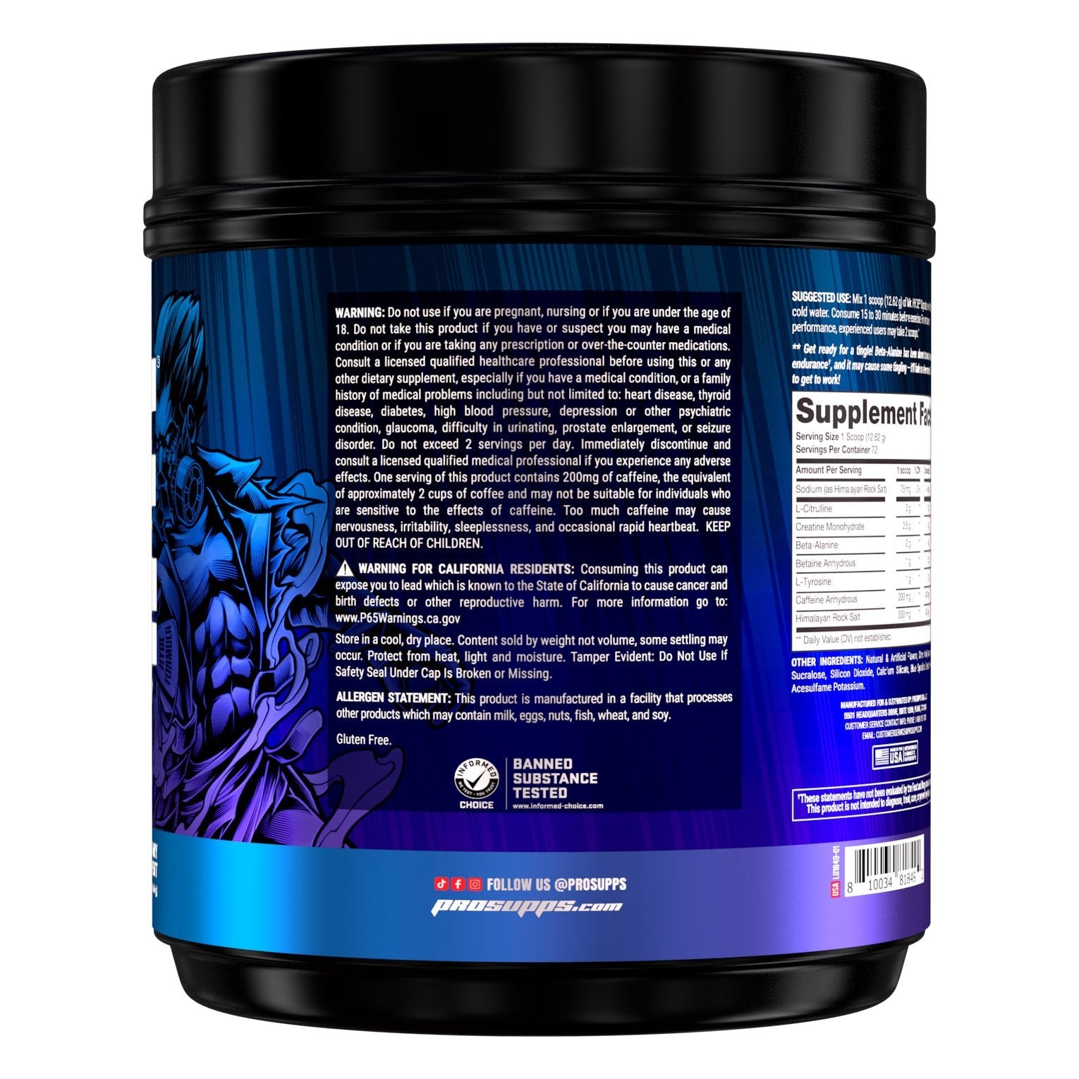 Mr. Hyde Signature Pre - Workout Blue Razz with Creatine, 72 ServingsMr. Hyde Signature Pre - Workout Blue Razz with Creatine, 72 Servings