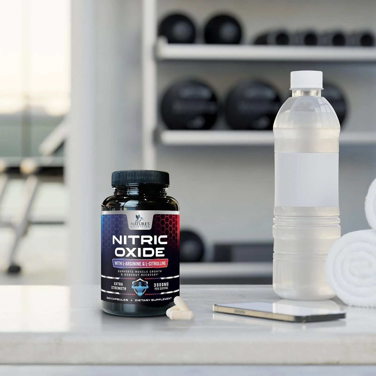 Nitric Oxide Booster Extra Strength 3000Mg - L Arginine 3X Strength Nitric Oxide Supplements for Men and Women, Citrulline, Supports Muscle, Heart Health & Energy Supplement, Non - Gmo - 240 CapsulesNitric Oxide Booster Extra Strength 3000Mg - L Arginine 3X Strength Nitric Oxide Supplements for Men and Women, Citrulline, Supports Muscle, Heart Health & Energy Supplement, Non - Gmo - 240 Capsules