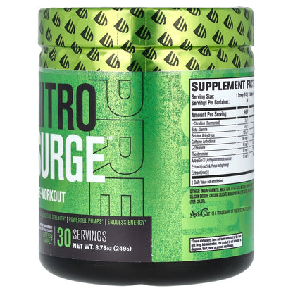 Nitro Surge, Pre - Workout, Green Apple, 8.78 Oz (249 G)Nitro Surge, Pre - Workout, Green Apple, 8.78 Oz (249 G)