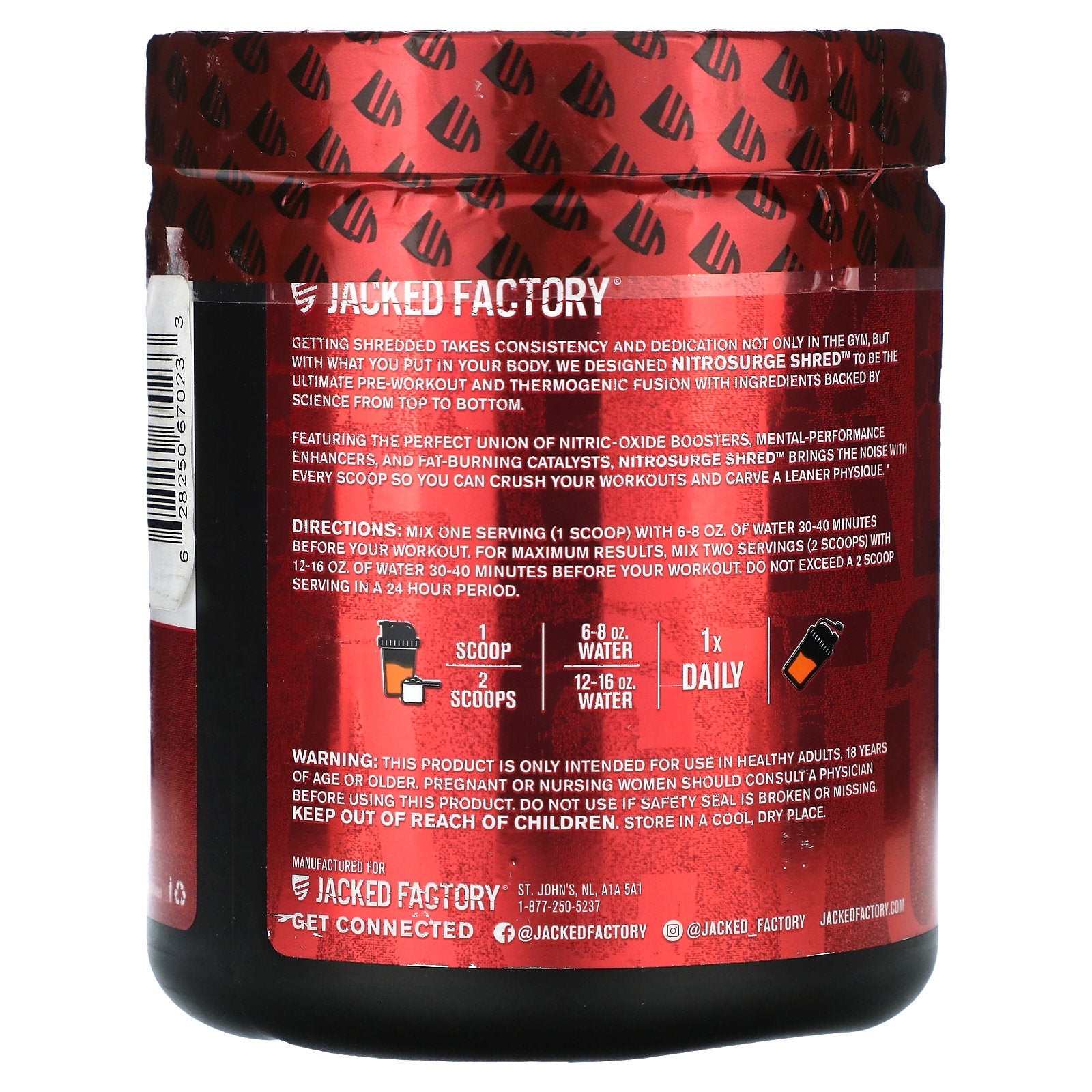 Nitro Surge, Shred Thermogenic Pre - Workout, Orange Pineapple, 7.4 Oz (210 G)Nitro Surge, Shred Thermogenic Pre - Workout, Orange Pineapple, 7.4 Oz (210 G)