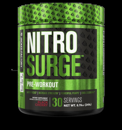 Nitrosurge Pre Workout Powder - 30 Servings, Black CherryNitrosurge Pre Workout Powder - 30 Servings, Black Cherry