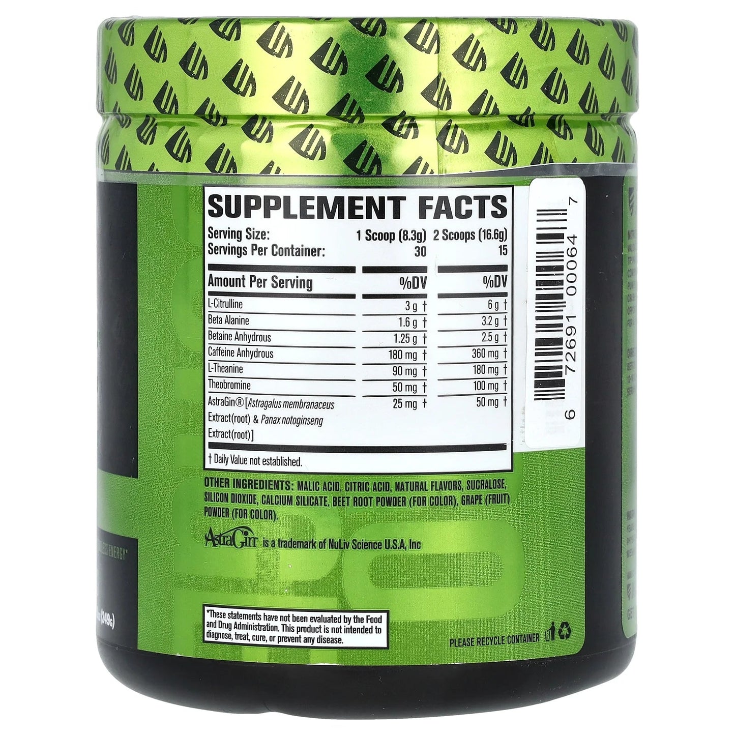 Nitrosurge Pre Workout Powder - 30 Servings, Black CherryNitrosurge Pre Workout Powder - 30 Servings, Black Cherry