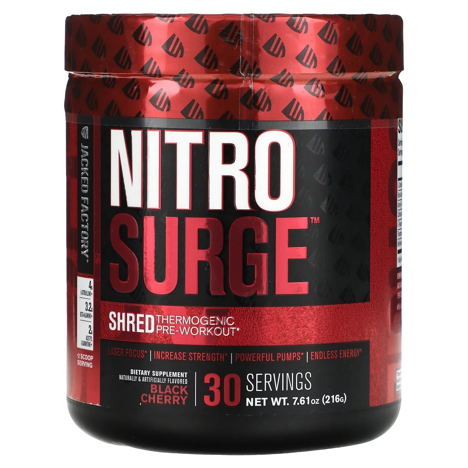 Nitrosurge Shred Pre Workout Supplement - 30Sv, Black CherryNitrosurge Shred Pre Workout Supplement - 30Sv, Black Cherry