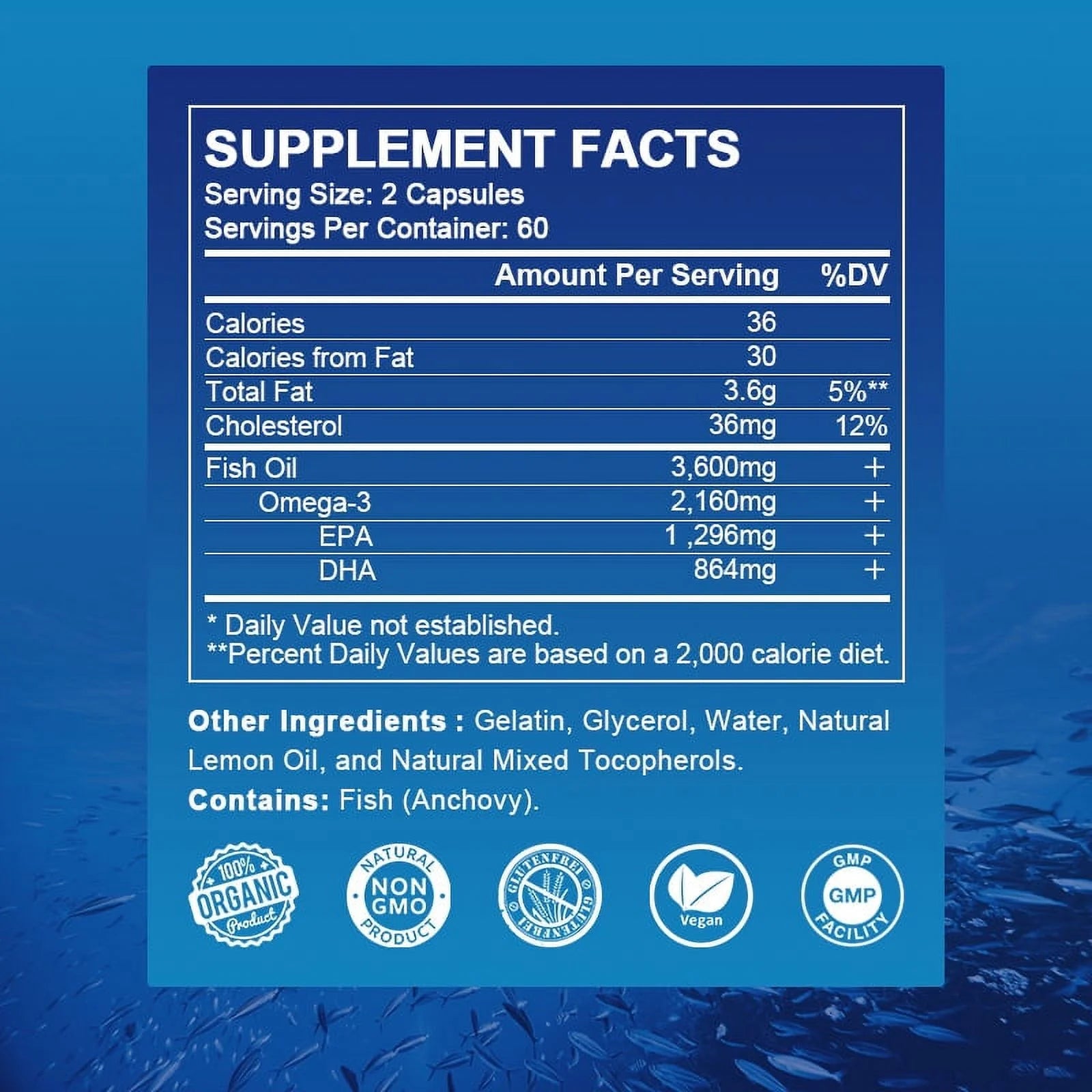 Omega 3 Fish Oil | EPA & DHA | Omega 3 Fatty Acids | Premium Burpless Softgel Supplements (120 Count)Omega 3 Fish Oil | EPA & DHA | Omega 3 Fatty Acids | Premium Burpless Softgel Supplements (120 Count)