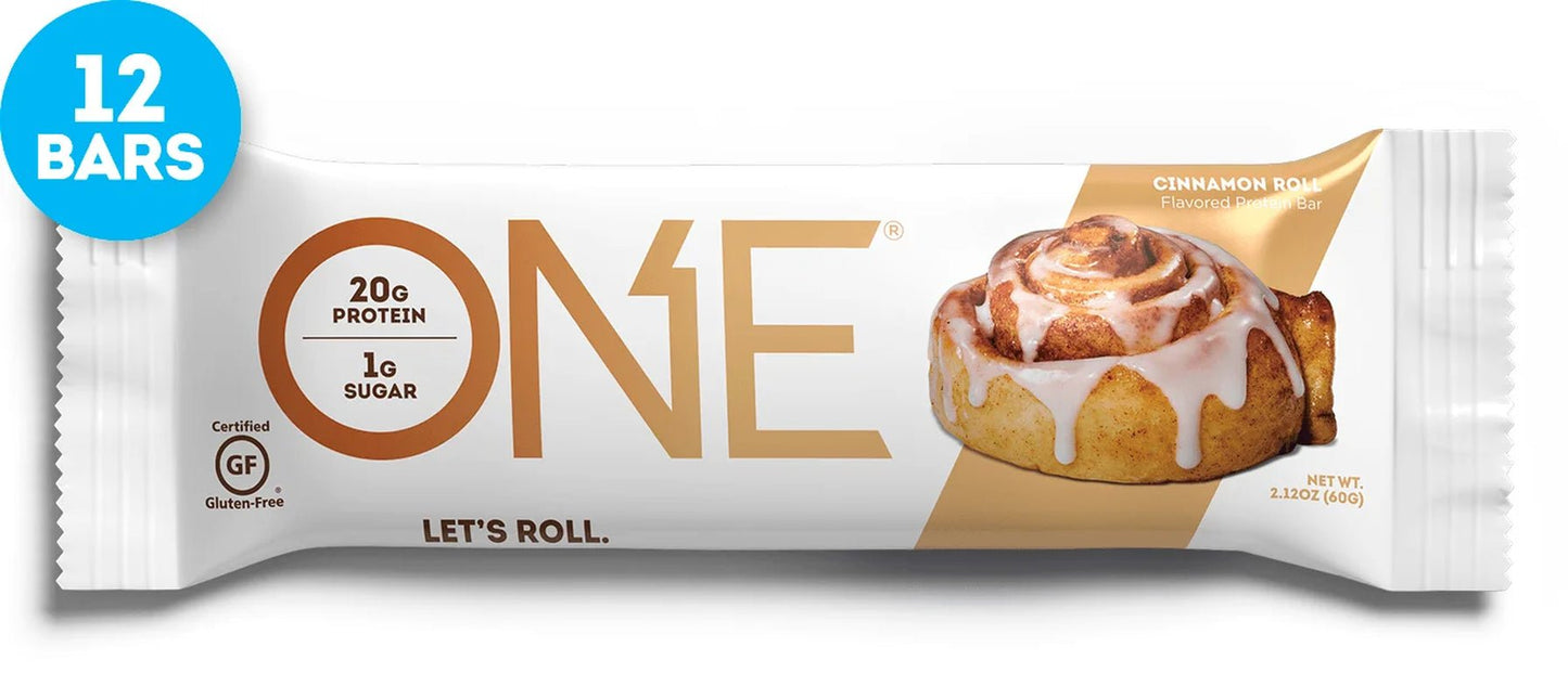 ONE Protein Bar, Cinnamon Roll, 20G Protein, 12 CtONE Protein Bar, Cinnamon Roll, 20G Protein, 12 Ct