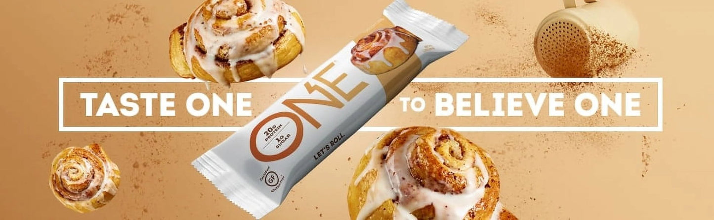 ONE Protein Bar, Cinnamon Roll, 20G Protein, 12 CtONE Protein Bar, Cinnamon Roll, 20G Protein, 12 Ct