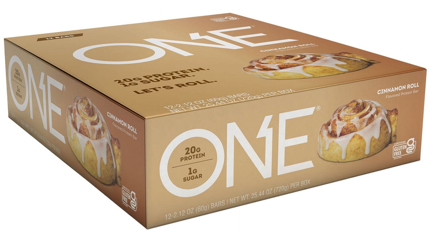 ONE Protein Bar, Cinnamon Roll, 20G Protein, 12 CtONE Protein Bar, Cinnamon Roll, 20G Protein, 12 Ct