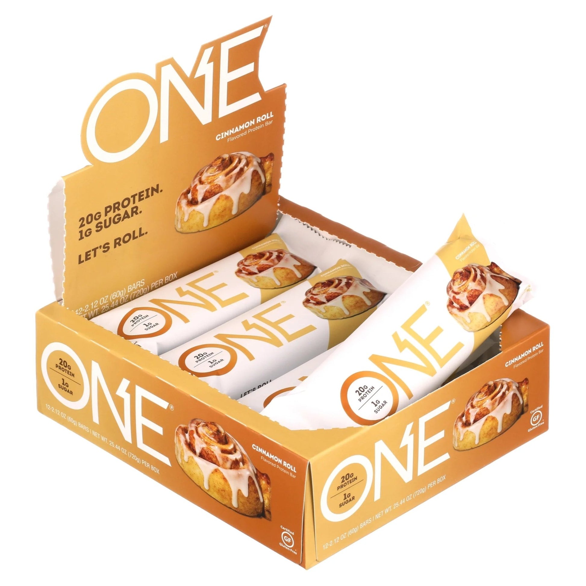 ONE Protein Bar, Cinnamon Roll, 20G Protein, 12 CtONE Protein Bar, Cinnamon Roll, 20G Protein, 12 Ct
