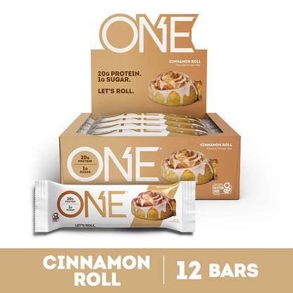 ONE Protein Bar, Cinnamon Roll, 20G Protein, 12 CtONE Protein Bar, Cinnamon Roll, 20G Protein, 12 Ct