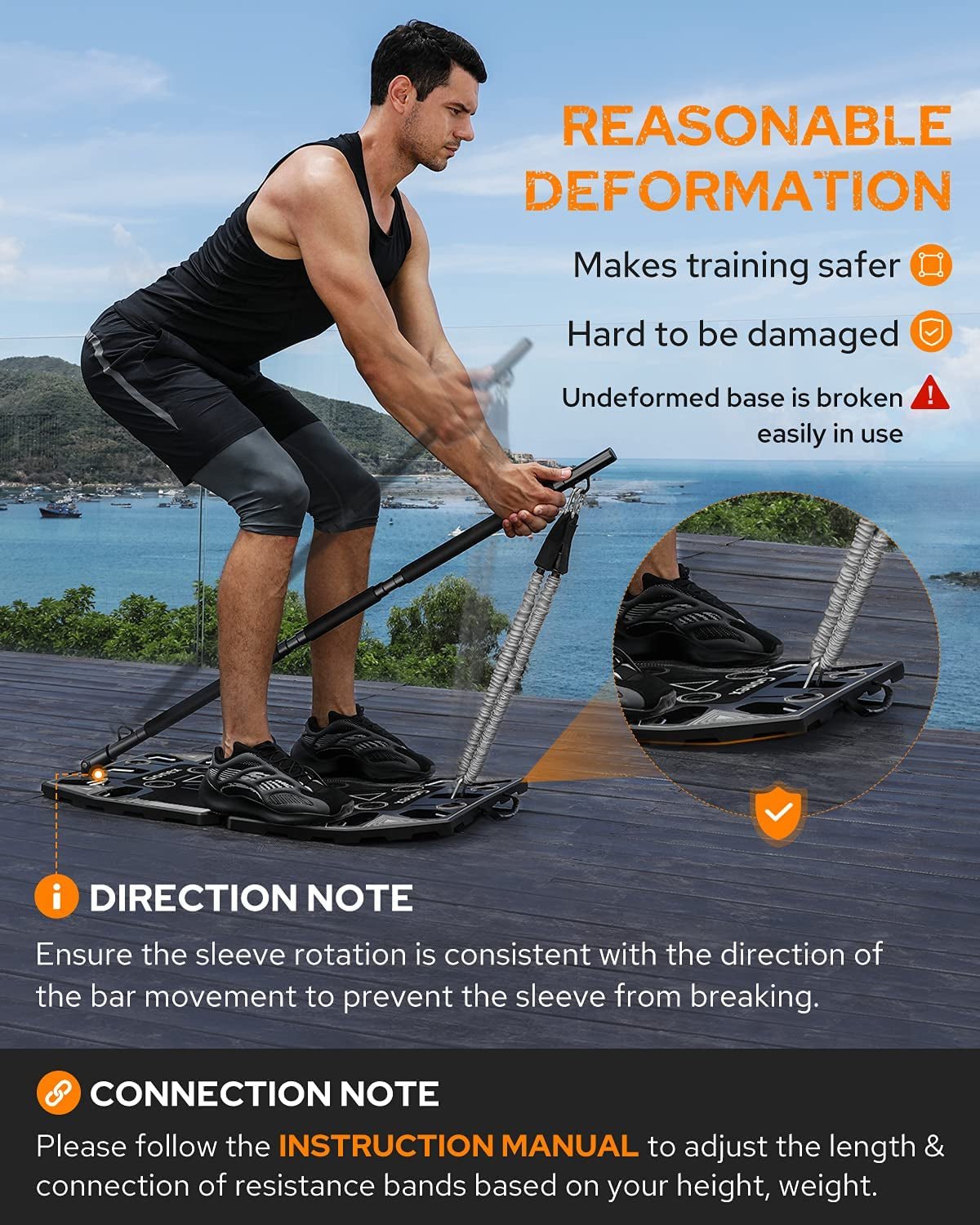 Portable Home Gym Workout Equipment with 14 Exercise Accessories Ab Roller Wheel,Elastic Resistance Bands,Push-Up Stand,Post Landmine Sleeve and More for Full Body Workouts System-Nature Fitness