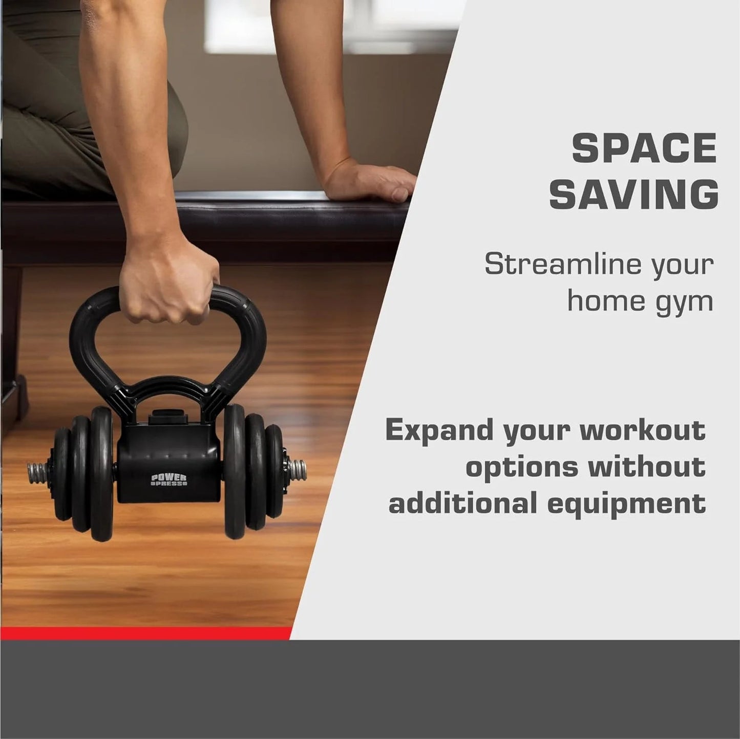 Powerpress Kettlebell Handle - Black Grip Attachment - Home Workout AccessoryPowerpress Kettlebell Handle - Black Grip Attachment - Home Workout Accessory