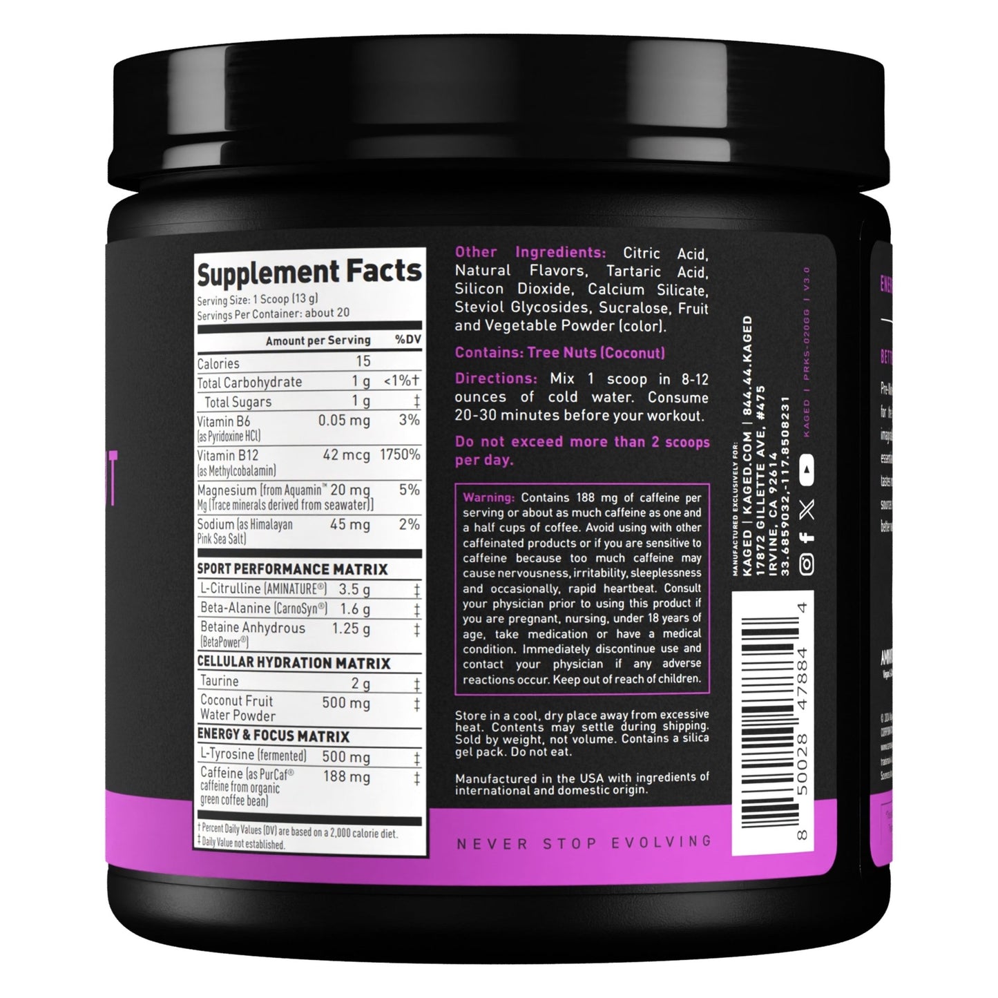 Pre - Sport Pre - Workout - Glacier Grape (9.38 Oz. / 20 Servings)Pre - Sport Pre - Workout - Glacier Grape (9.38 Oz. / 20 Servings)