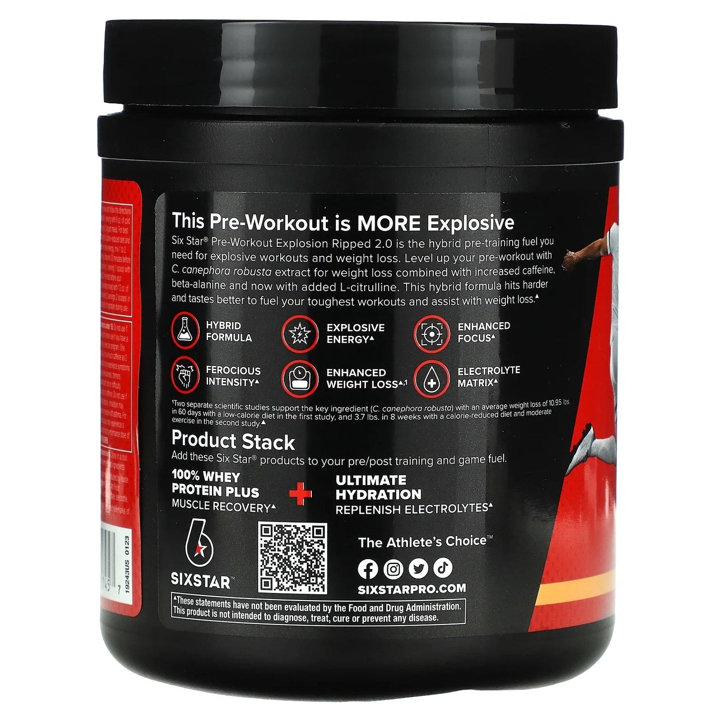 Pre - Workout Explosion Ripped 2.0, Peach Mango, 8.47 Oz (240 G)Pre - Workout Explosion Ripped 2.0, Peach Mango, 8.47 Oz (240 G)