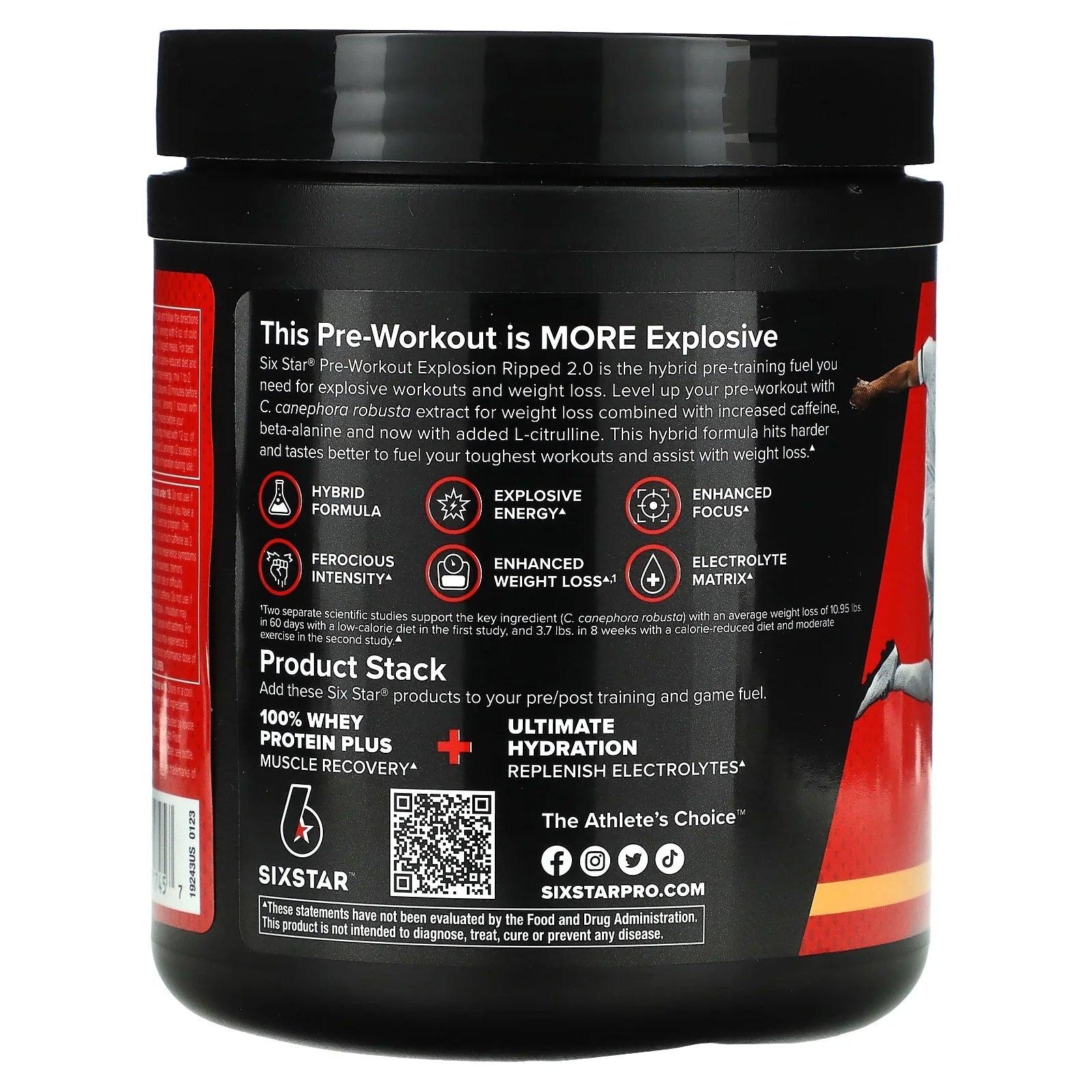 Pre - Workout Explosion Ripped 2.0, Peach Mango, 8.47 Oz (240 G)Pre - Workout Explosion Ripped 2.0, Peach Mango, 8.47 Oz (240 G)
