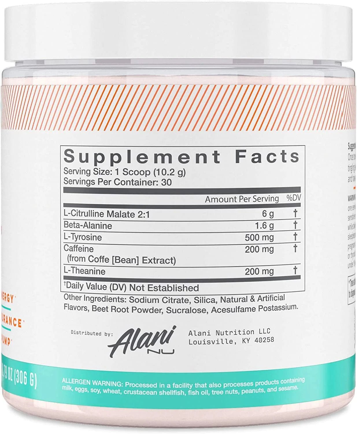 Pre - Workout Supplement Powder for Energy, Endurance, and Pump, Hawaiian Shaved Ice, 30 ServingsPre - Workout Supplement Powder for Energy, Endurance, and Pump, Hawaiian Shaved Ice, 30 Servings