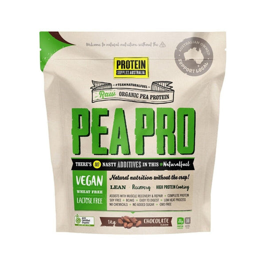 Protein Supplies Australia Pea Pro Protein Chocolate 1KG Organic Pea Protein-Nature Fitness
