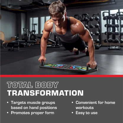 Push up Board - Fitness Full Upper Body Workout Handles for Perfect Push - Up Form - Exercise Board for Men or Women - Adjustable (Black)Push up Board - Fitness Full Upper Body Workout Handles for Perfect Push - Up Form - Exercise Board for Men or Women - Adjustable (Black)