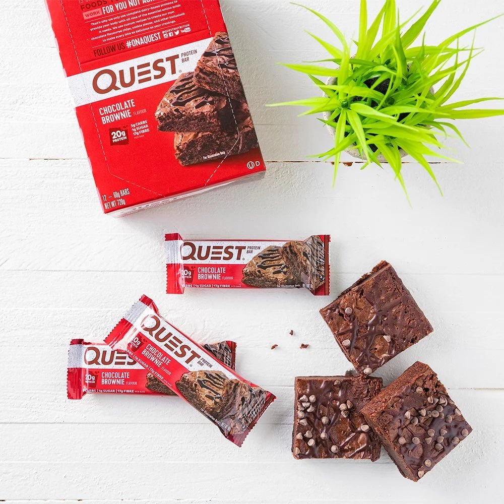 Quest Protein Bar, Chocolate Brownie, 20G Protein, 12 CountQuest Protein Bar, Chocolate Brownie, 20G Protein, 12 Count