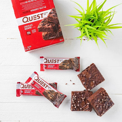 Quest Protein Bar, Chocolate Brownie, 20G Protein, 12 CountQuest Protein Bar, Chocolate Brownie, 20G Protein, 12 Count