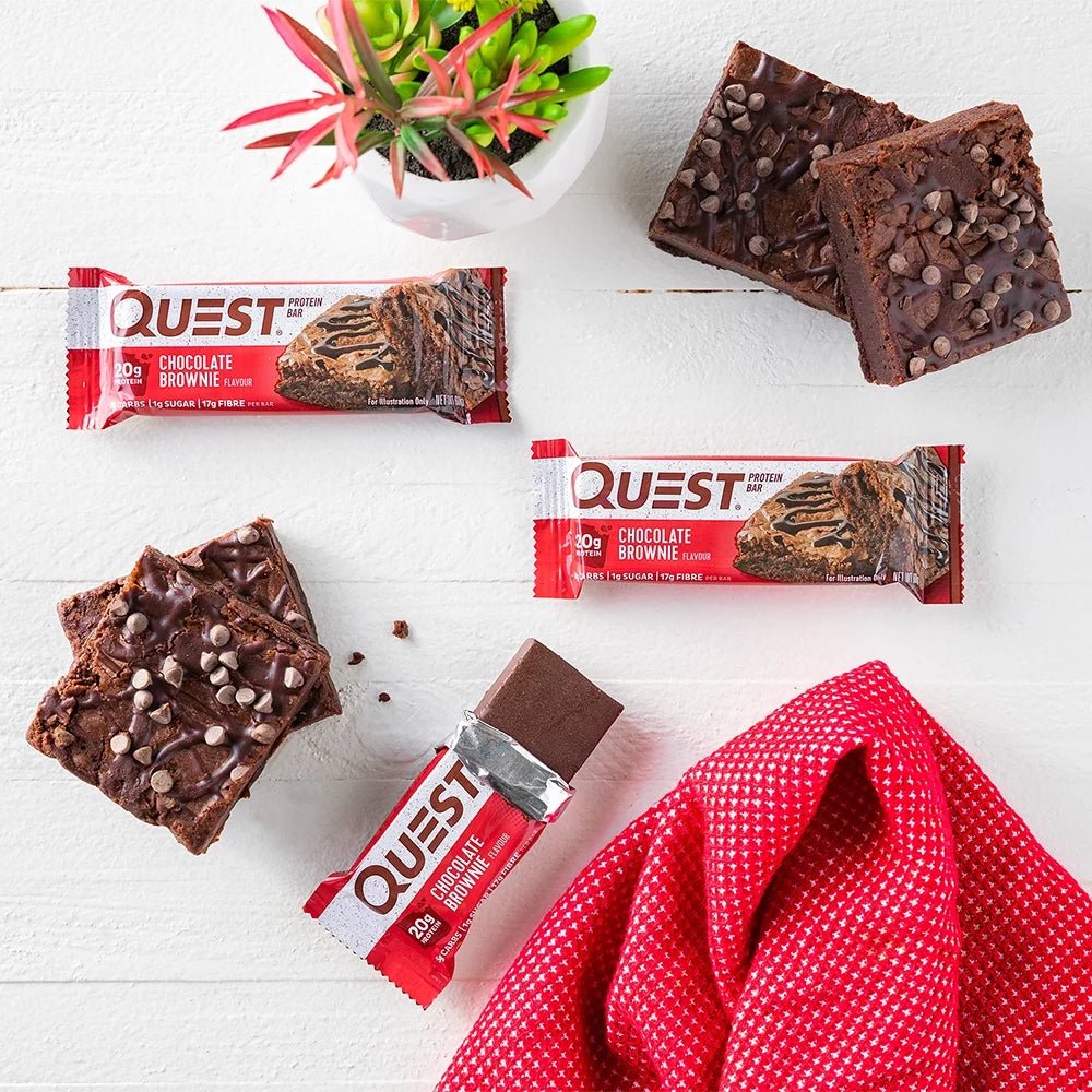 Quest Protein Bar, Chocolate Brownie, 20G Protein, 12 CountQuest Protein Bar, Chocolate Brownie, 20G Protein, 12 Count