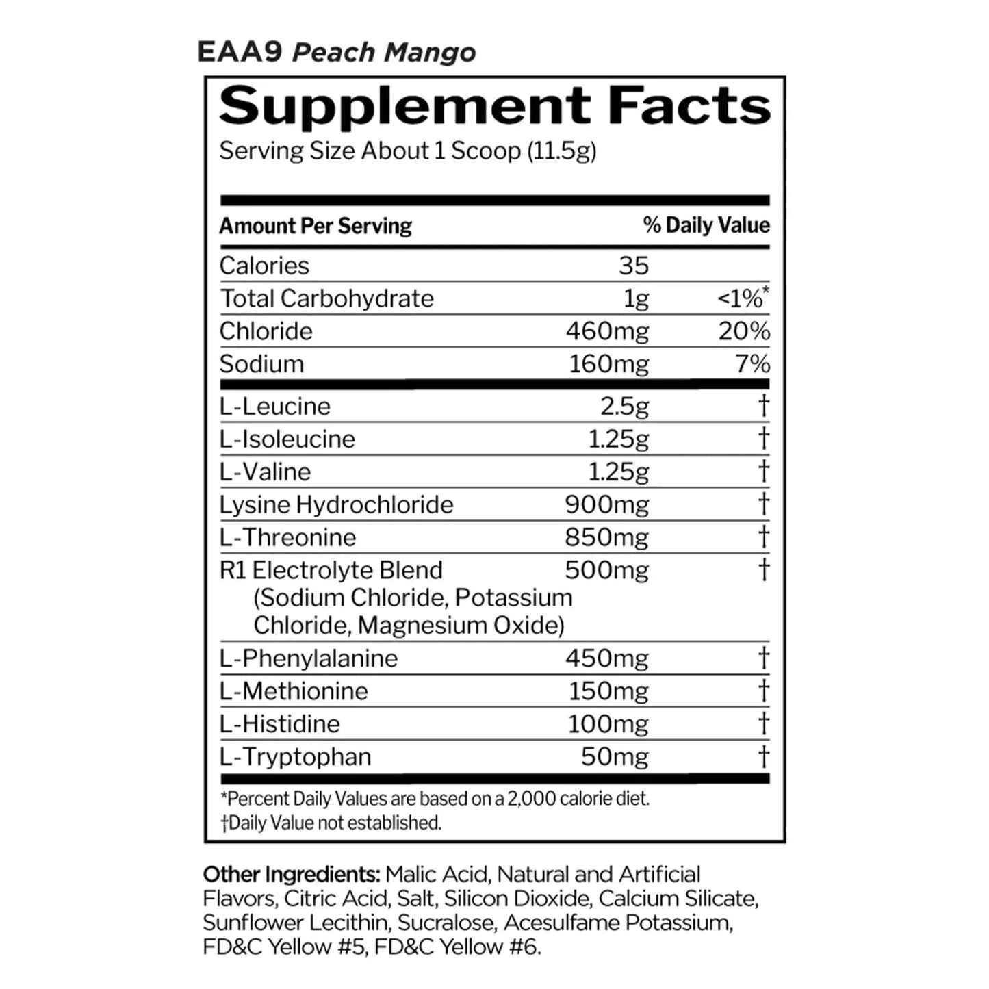 RULE 1 Essential Amino 9 Peach Mango 30 Serv Amino Acids Hydration 345GRULE 1 Essential Amino 9 Peach Mango 30 Serv Amino Acids Hydration 345G